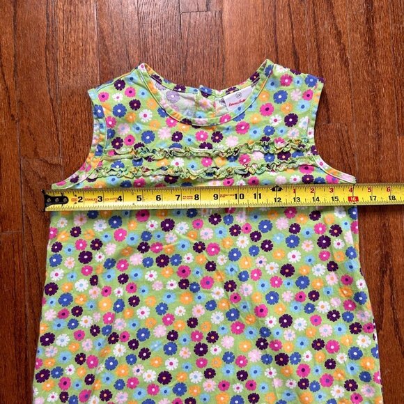 Hanna Anderson Girls Dress 12 Floral Sleeveless Cotton Prairie Gypsy Cottagecore - Picture 10 of 12